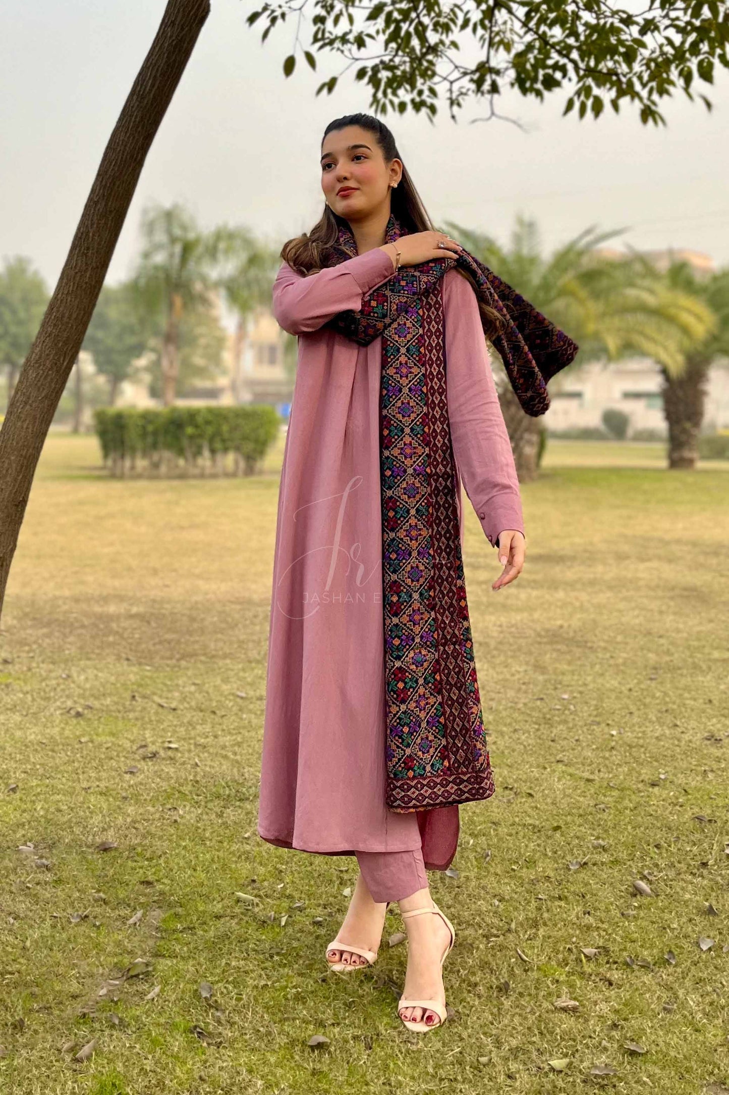 Luxury Formal Full Embroidered Karandi Shawl