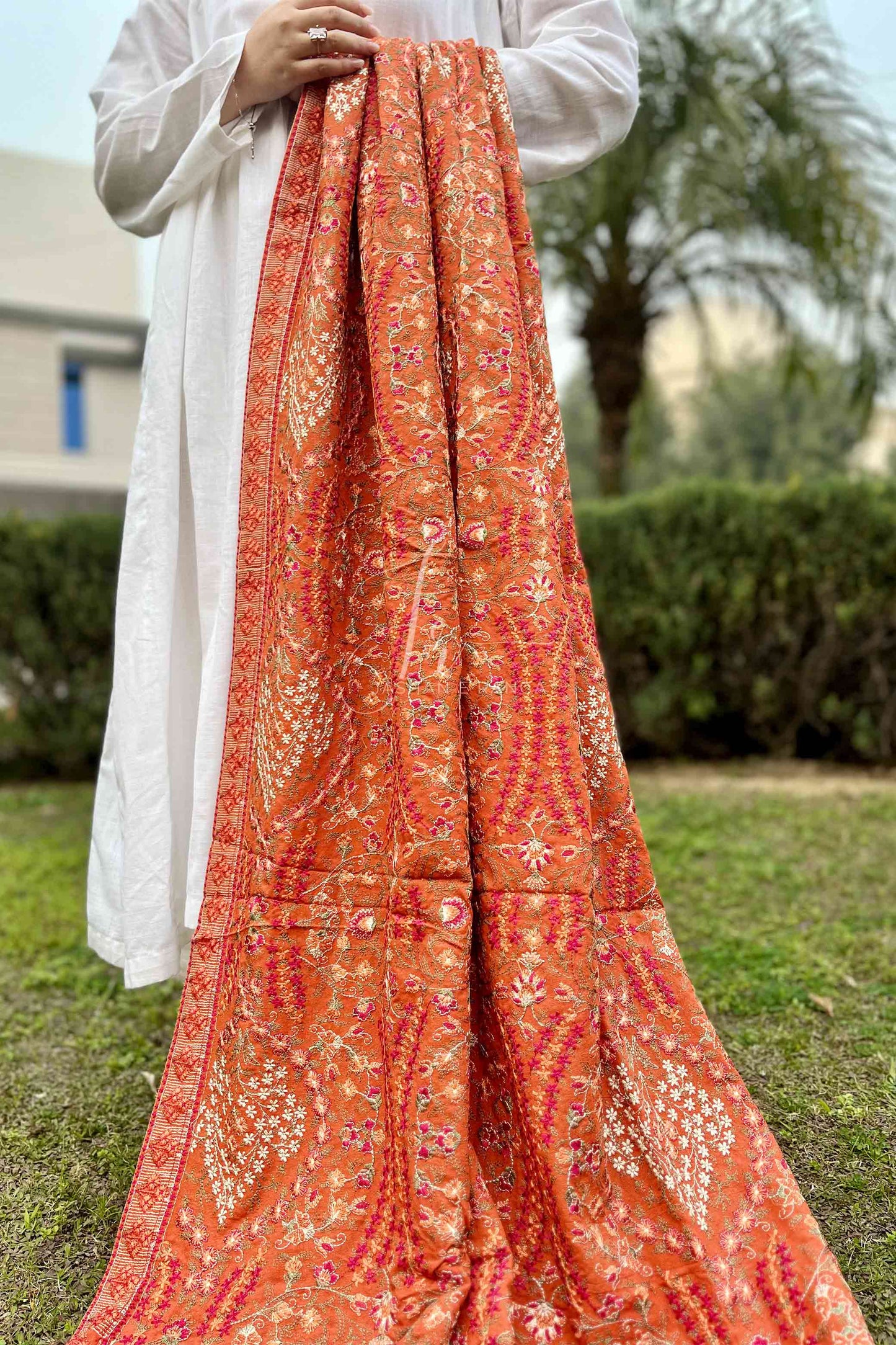 Fashionable Full Embroidered Karandi Shawl