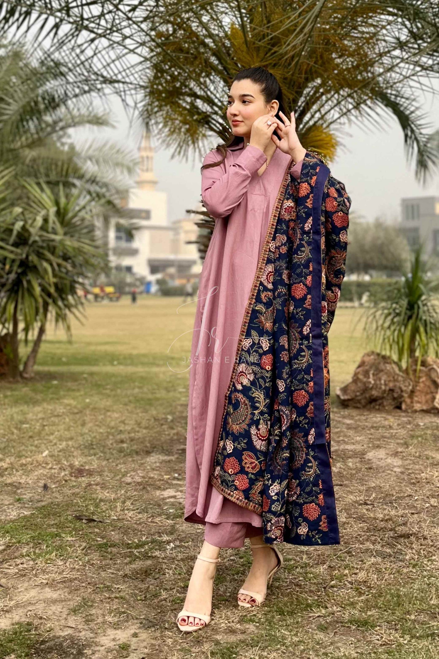 Elegant Full Embroidered Karandi Shawl