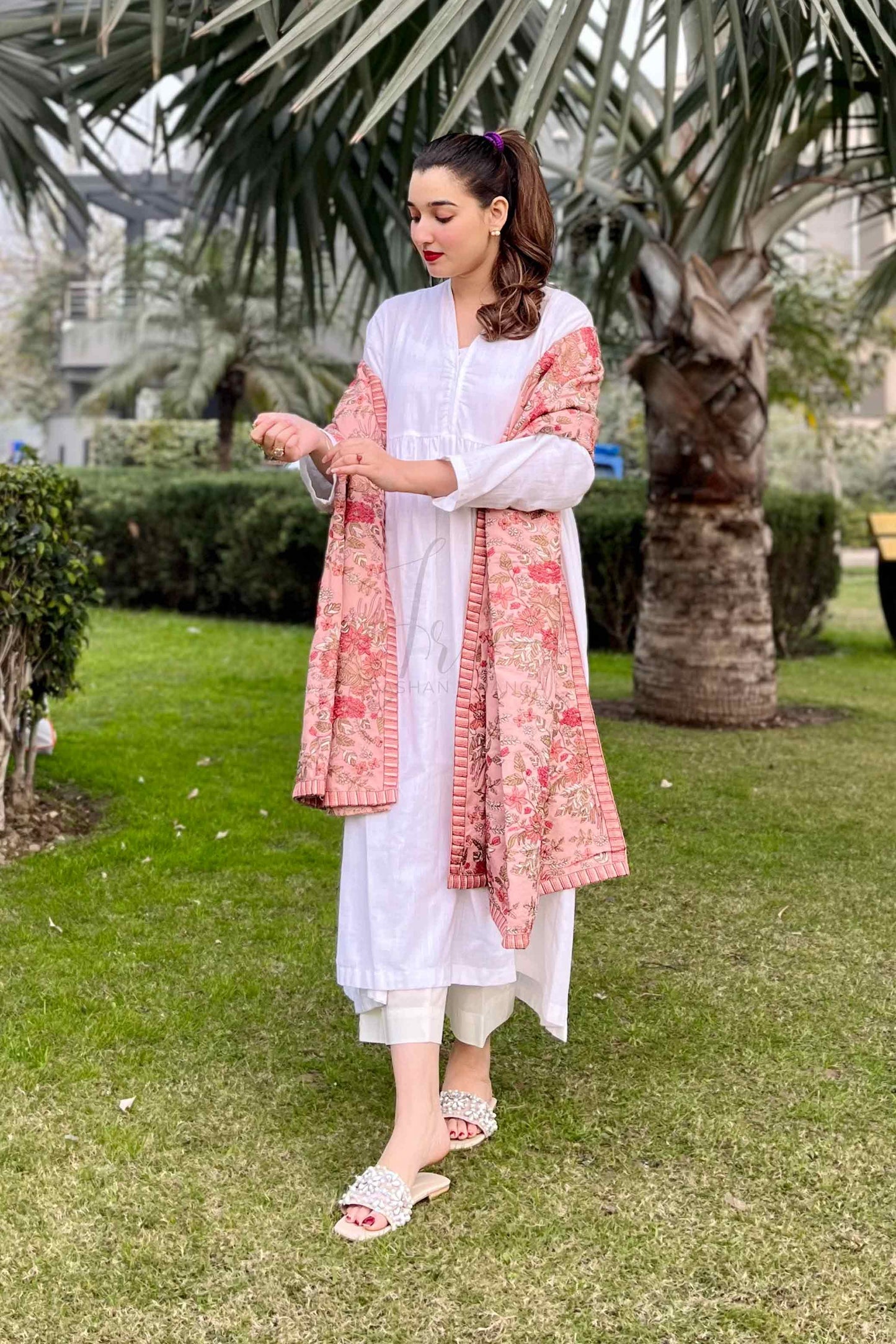 Timeless Winter's Full Embroidered Karandi Shawl