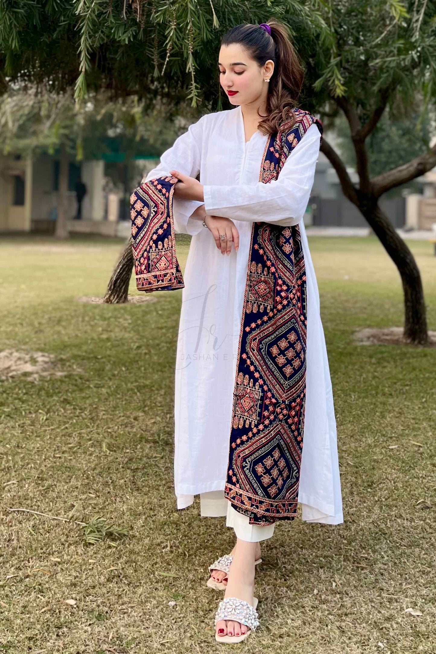 Stylish Winter's Full Embroidered Karandi Shawl