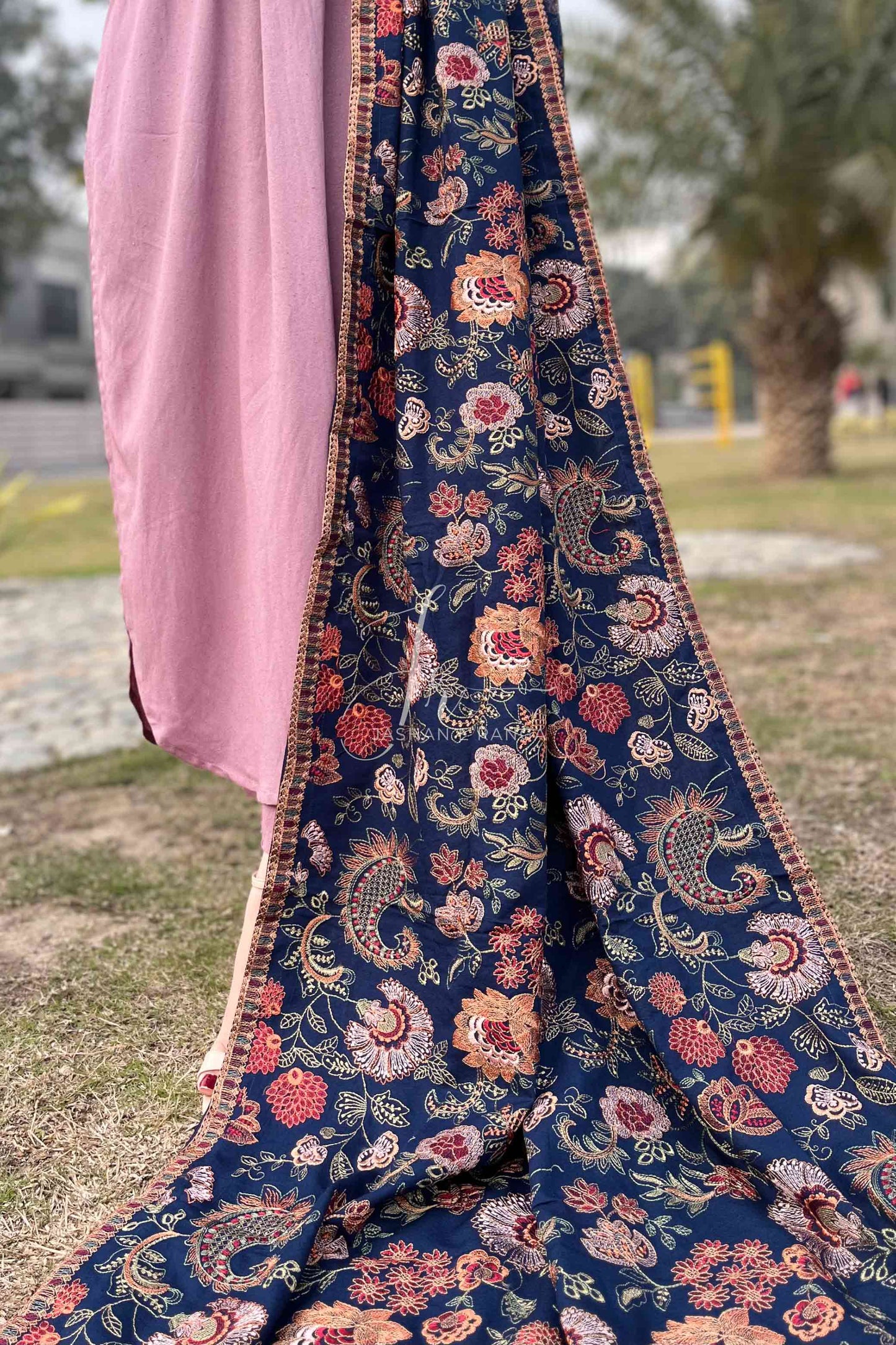 Elegant Full Embroidered Karandi Shawl