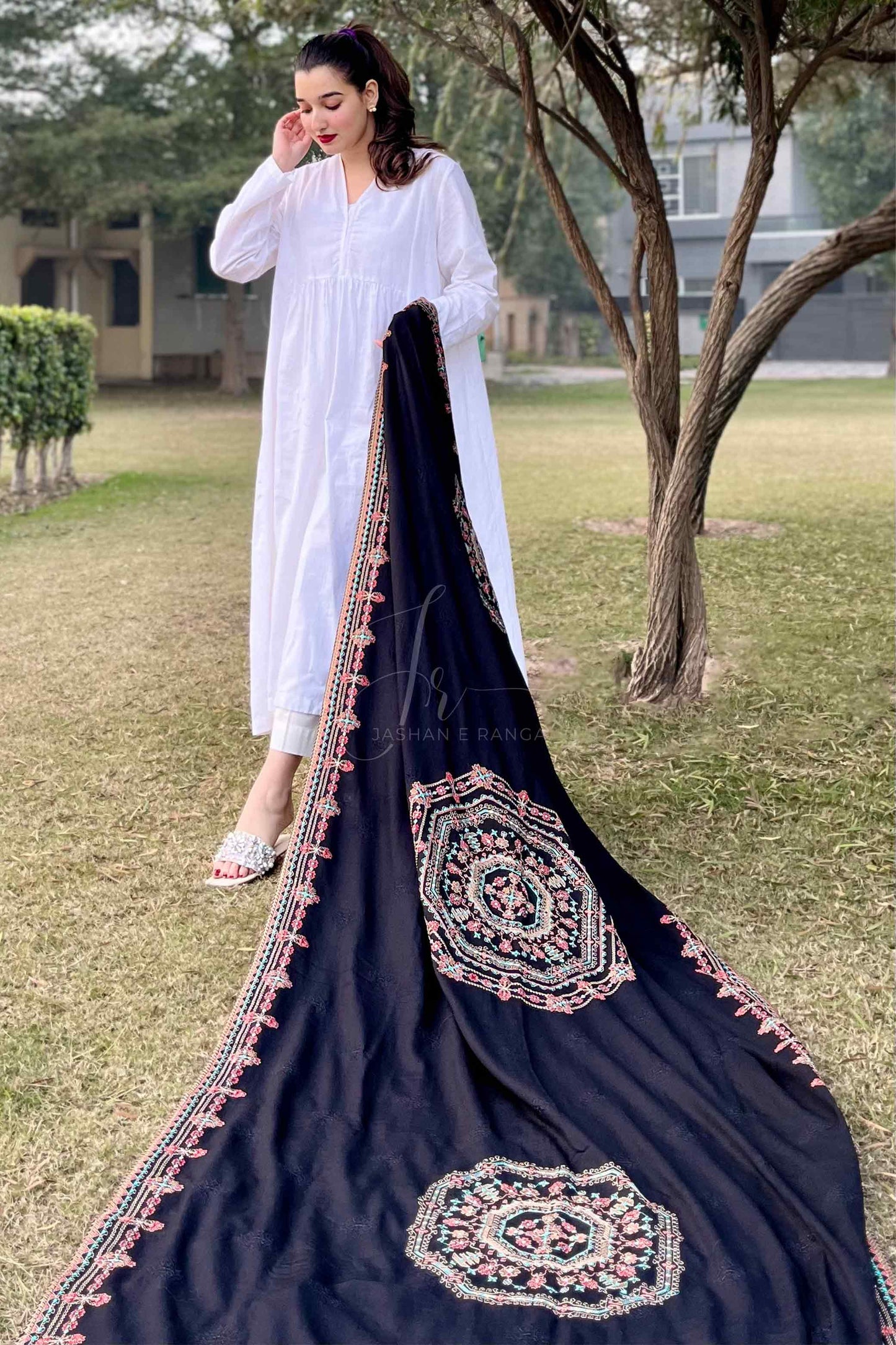 Embroidered Karandi Shawl for Winter Glam