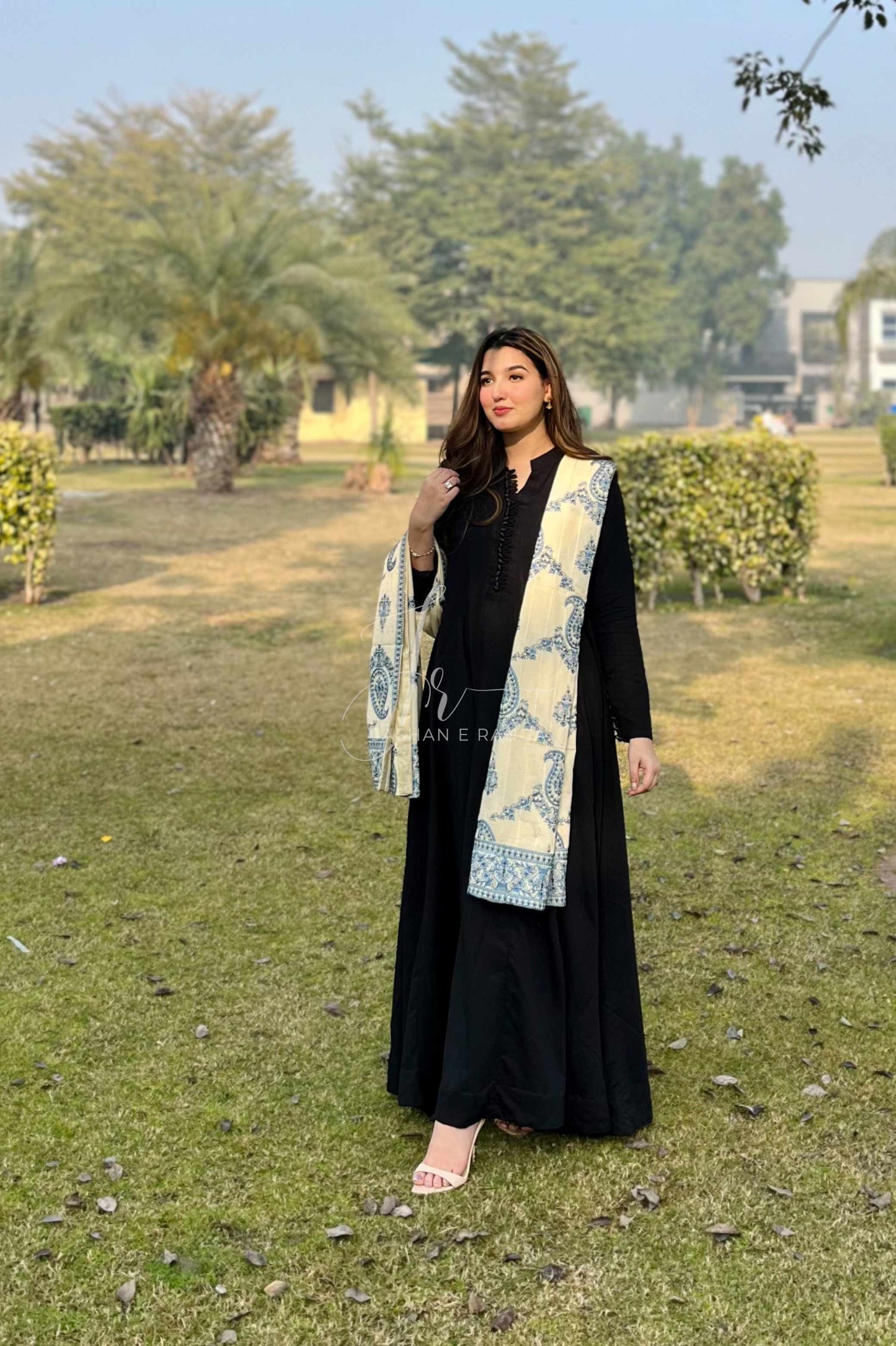 Beautiful Karandi Full Embroidered Shawl