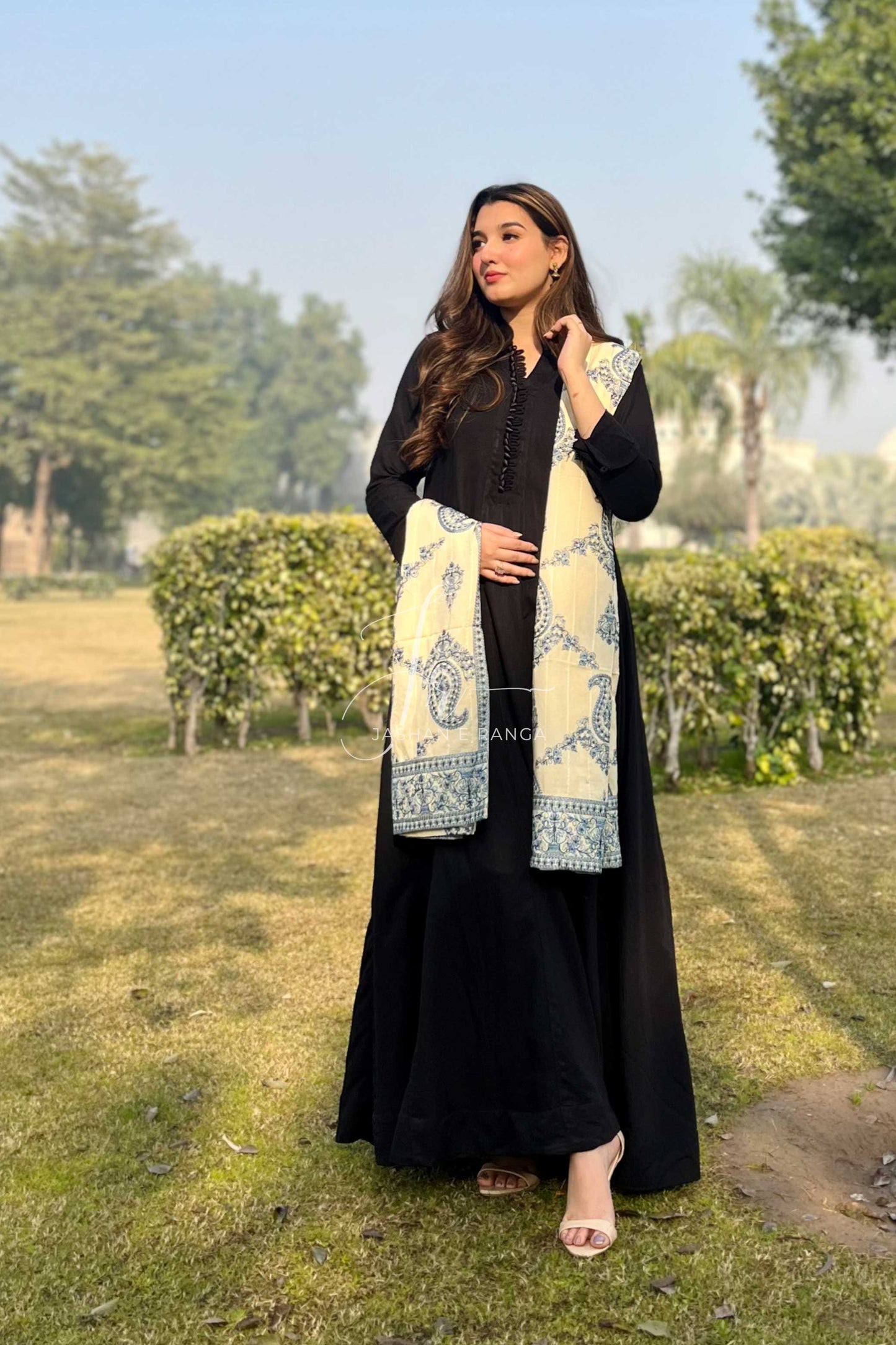 Beautiful Karandi Full Embroidered Shawl