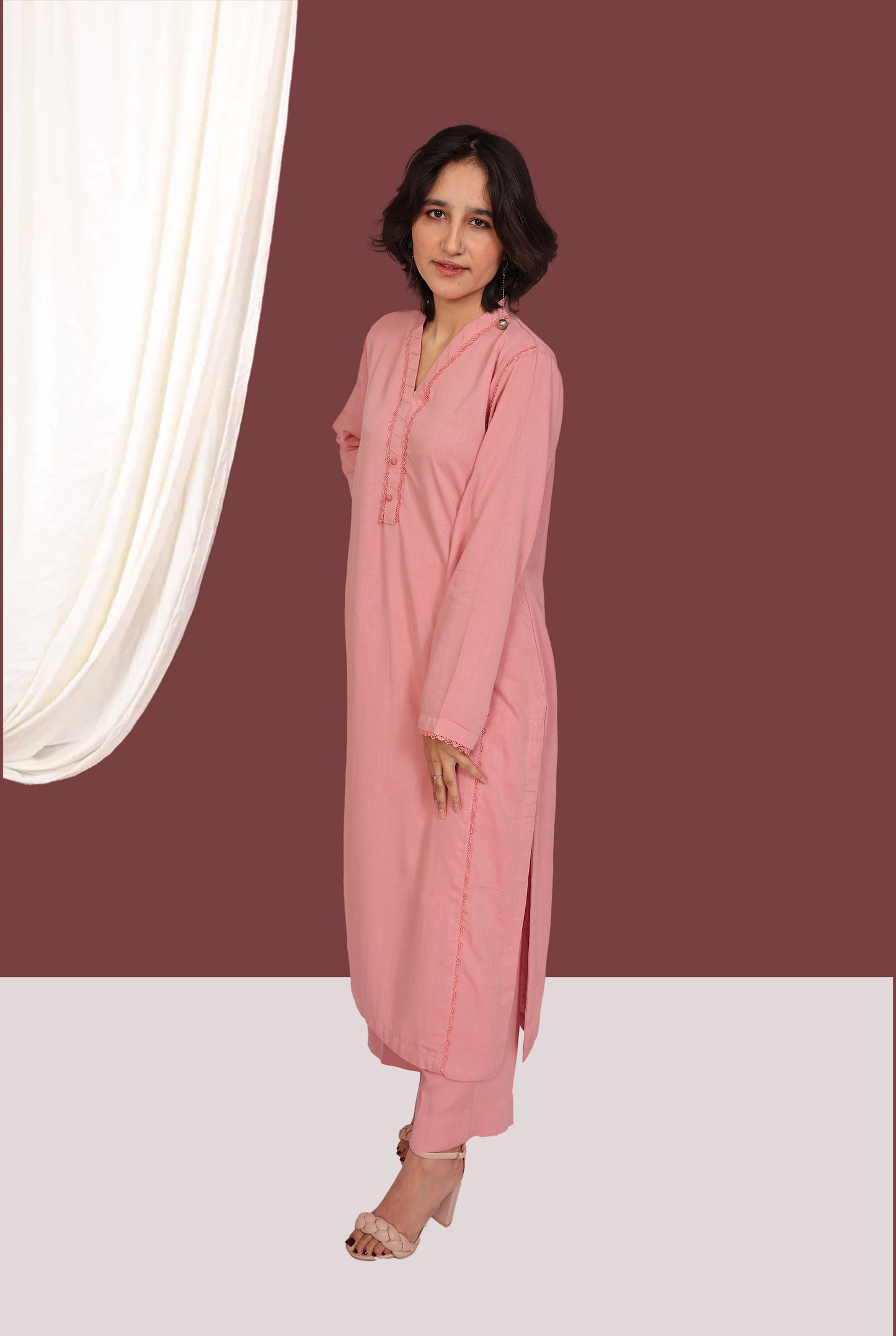 Rose pink (2- Piece Ready to Wear)