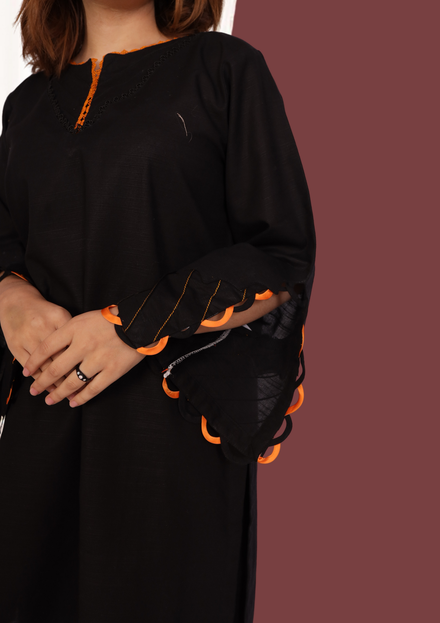 Black Khadar (2- Piece Ready to Wear)