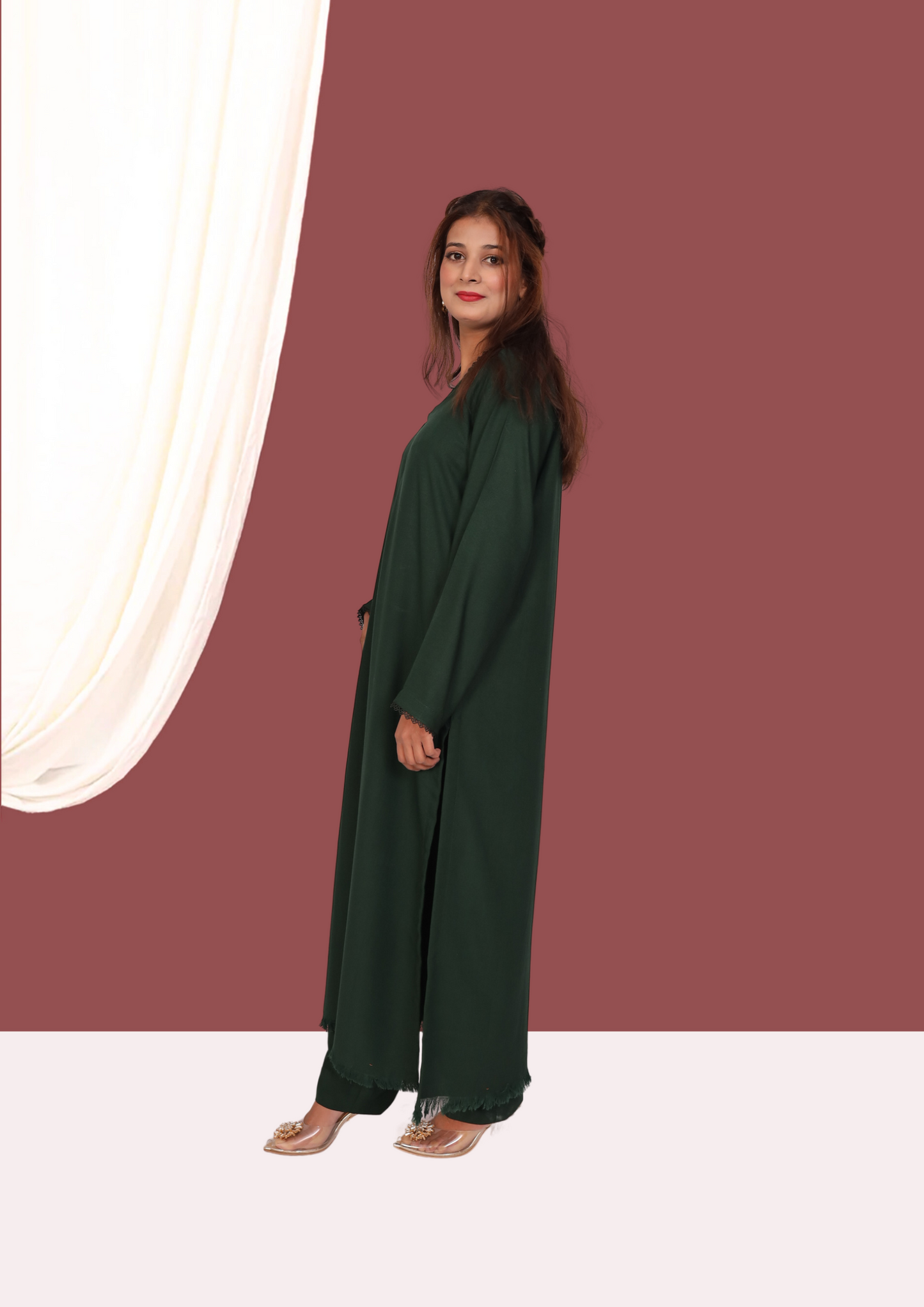 Green Karandi (2- Piece Ready to Wear)