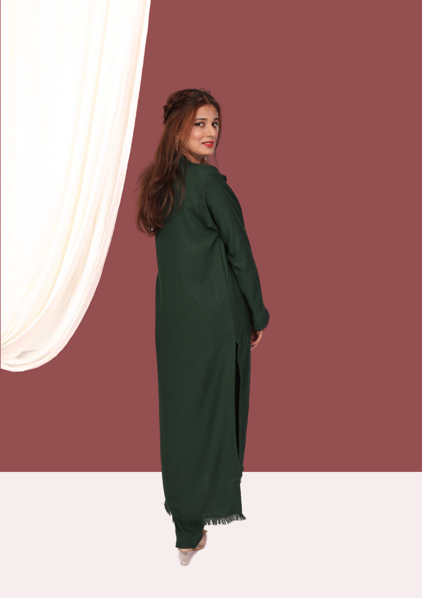Green Karandi (2- Piece Ready to Wear)
