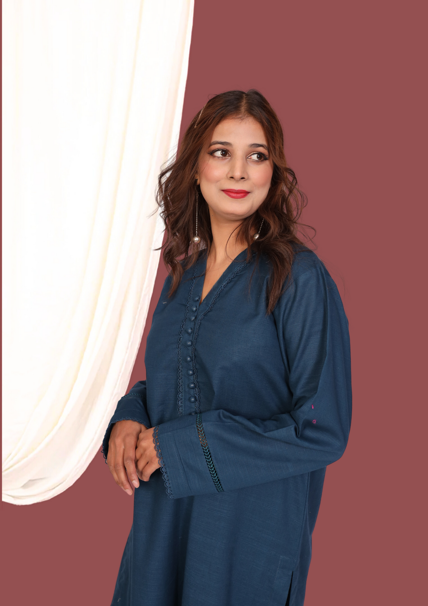 Blue Khadar (2- Piece Ready to Wear)
