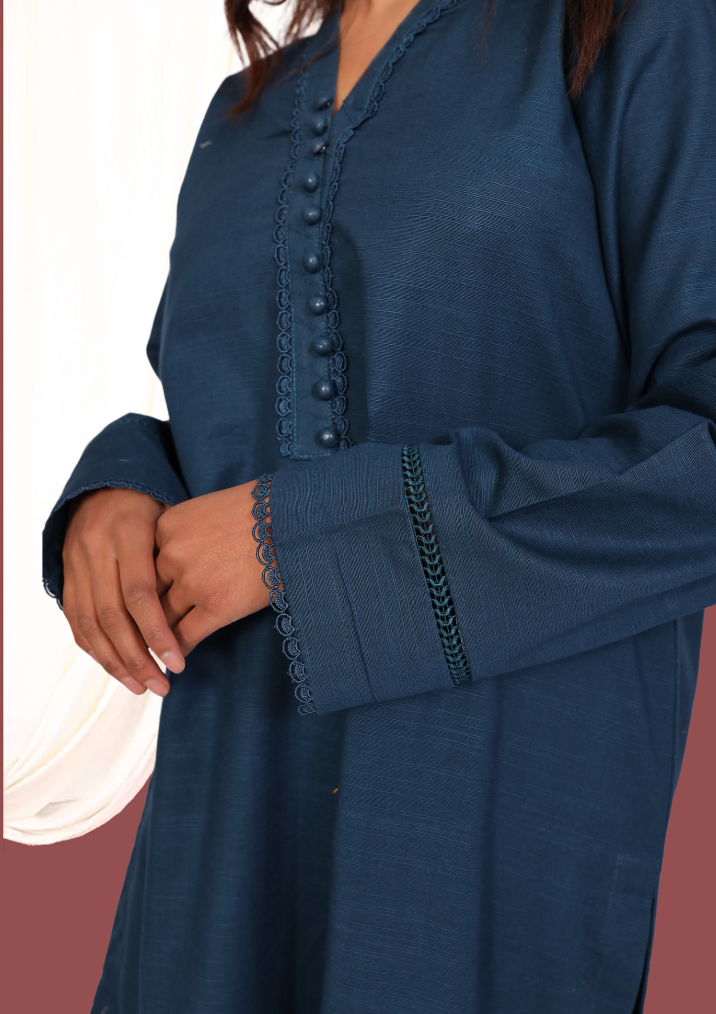 Blue Khadar (2- Piece Ready to Wear)