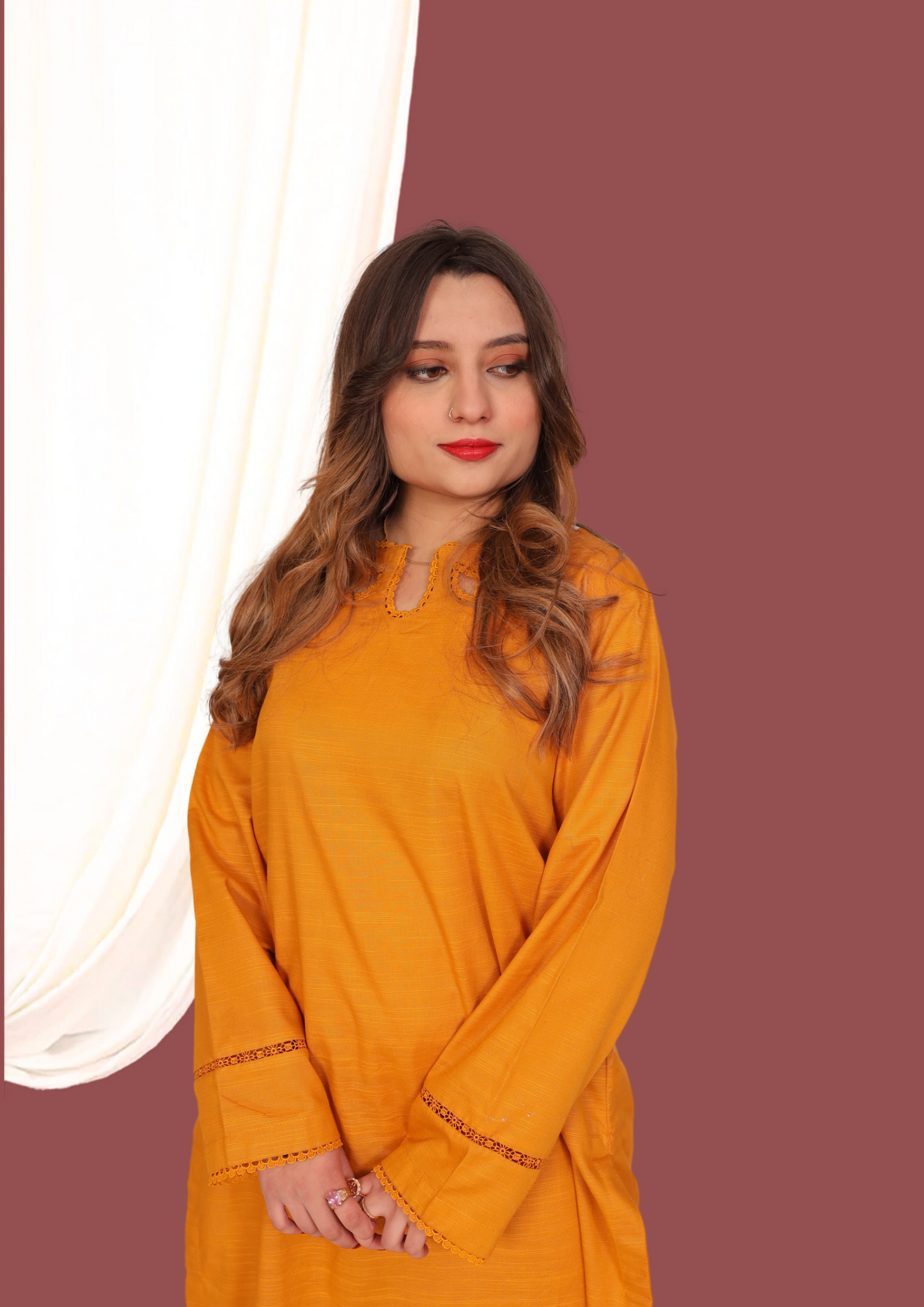 Mustard Khadar (2- Piece Ready to Wear)