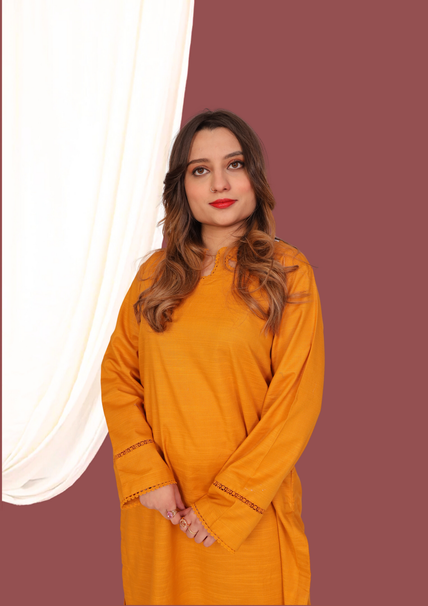 Mustard Khadar (2- Piece Ready to Wear)