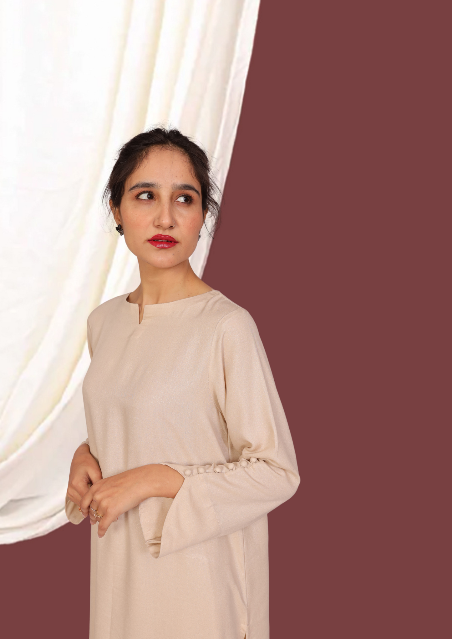 Beige Karandi (2- Piece Ready to Wear)