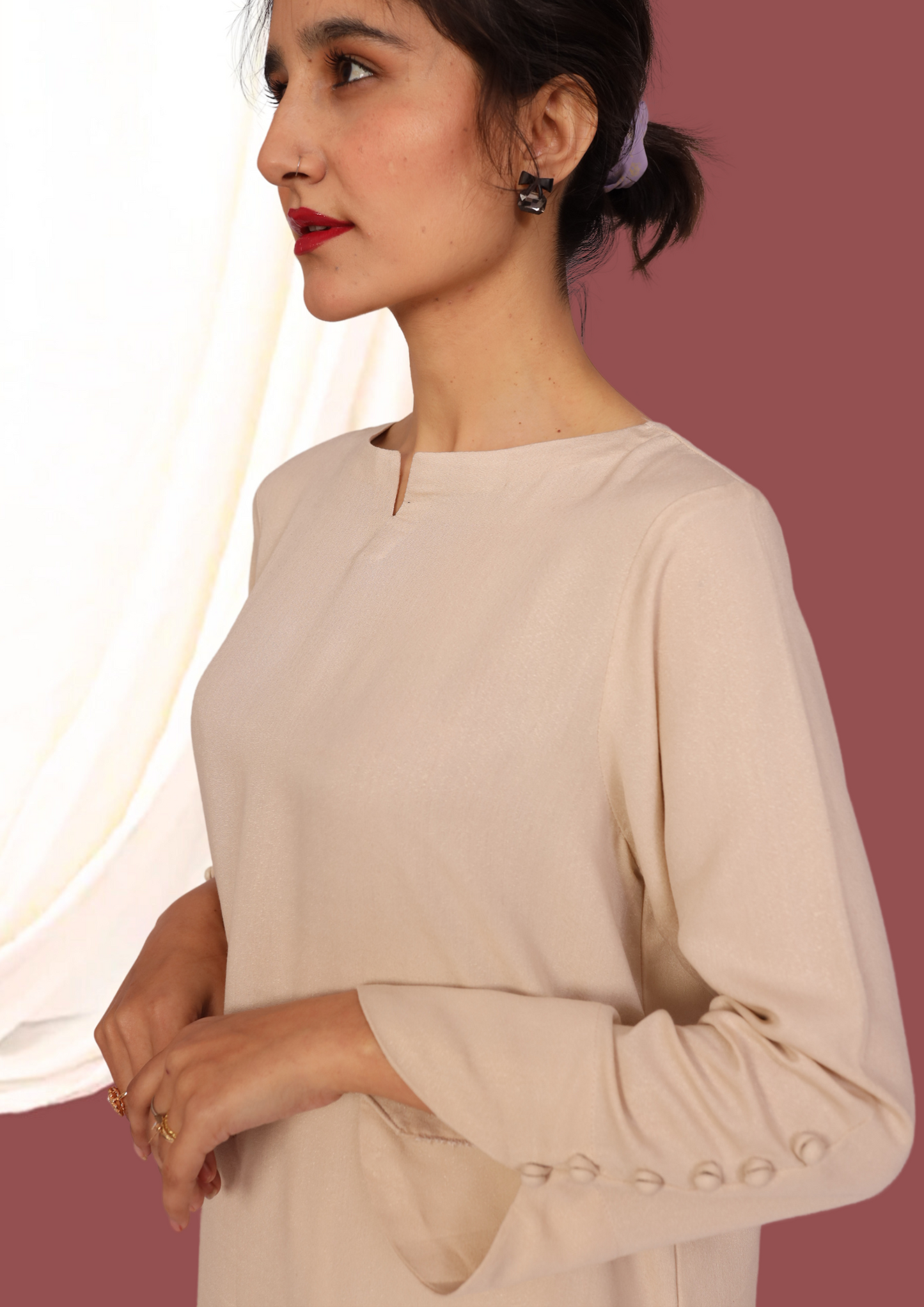 Beige Karandi (2- Piece Ready to Wear)