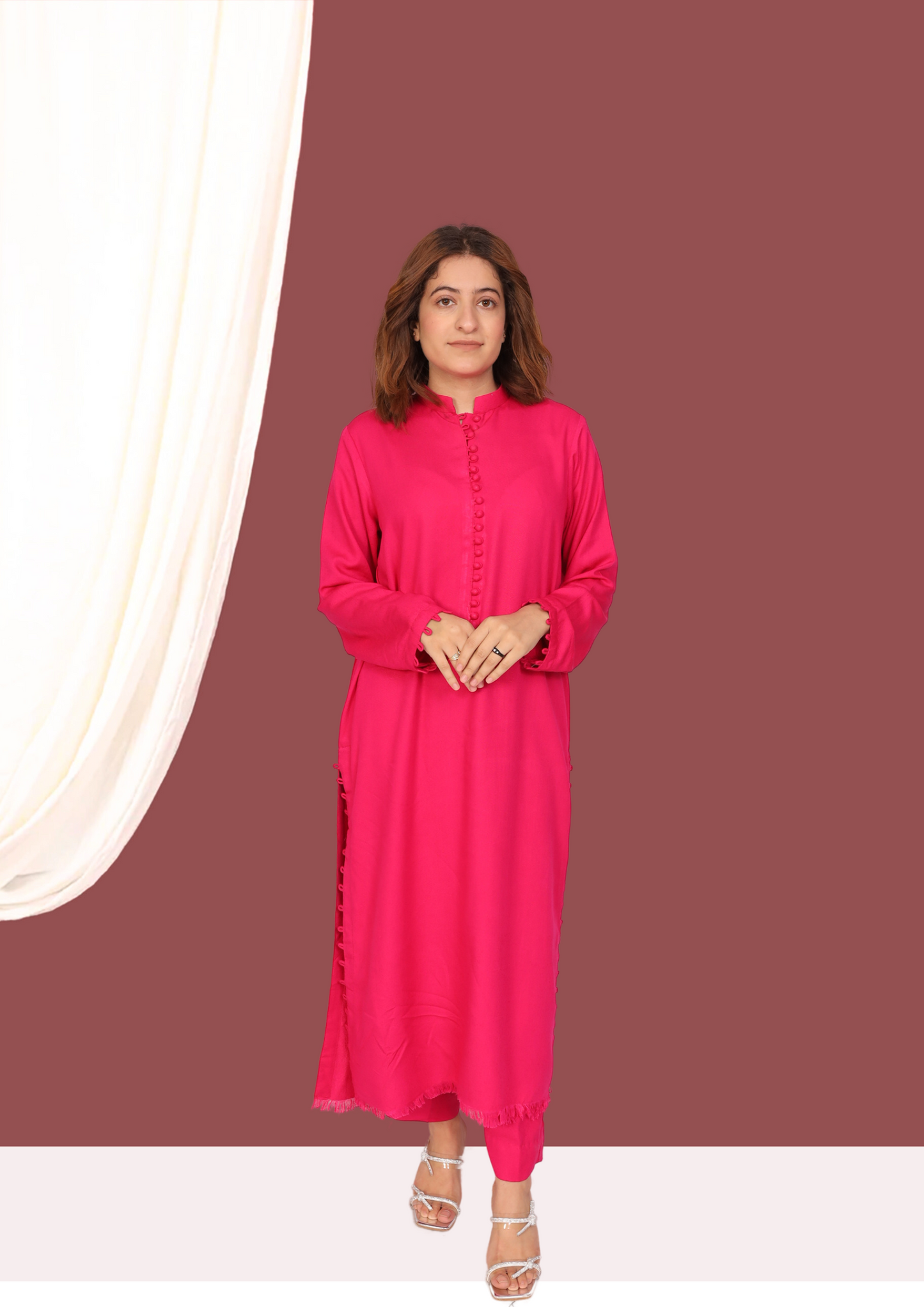 Pink Karandi (2- Piece Ready to Wear)