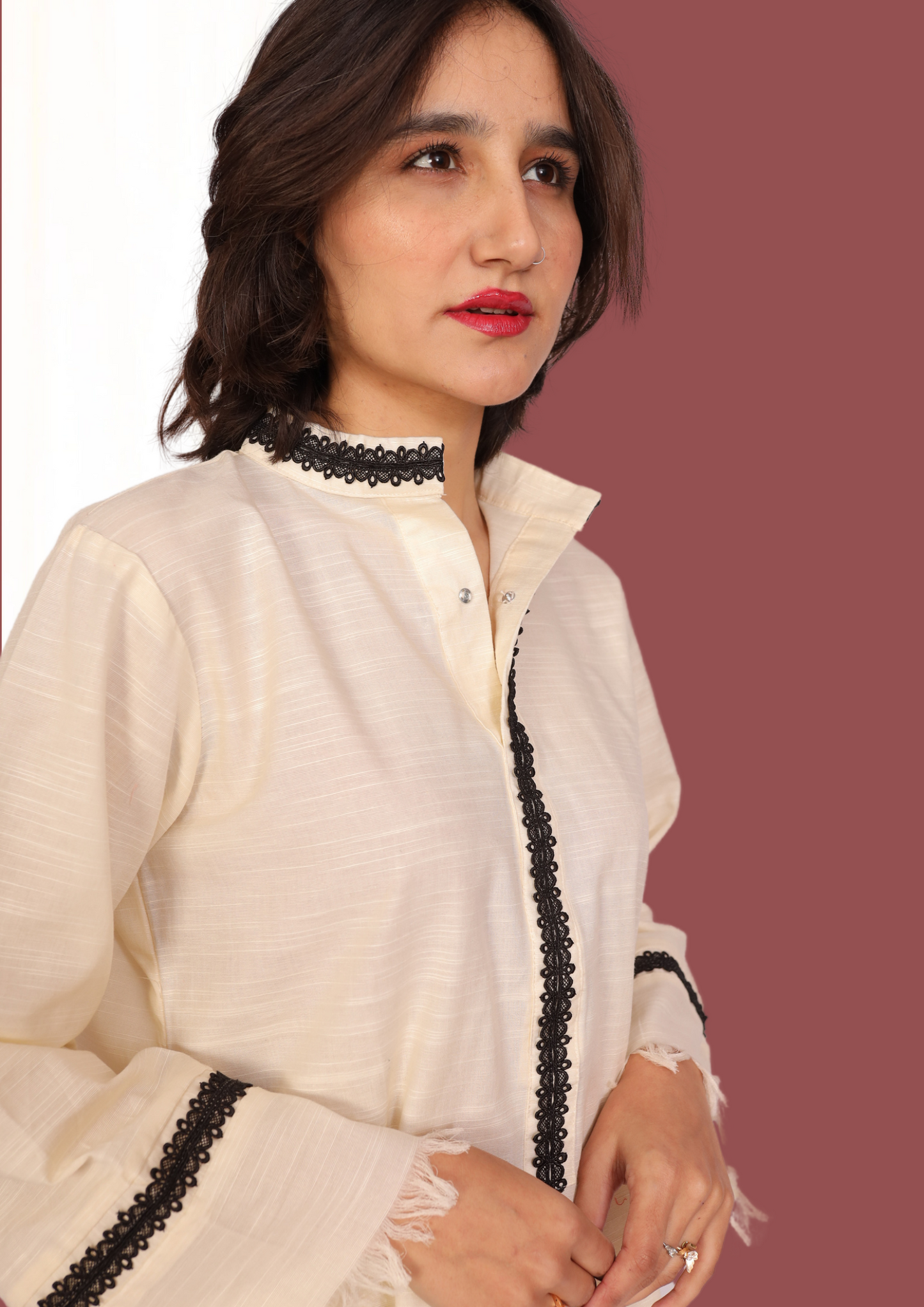 White Khadar (2- Piece Ready to Wear)
