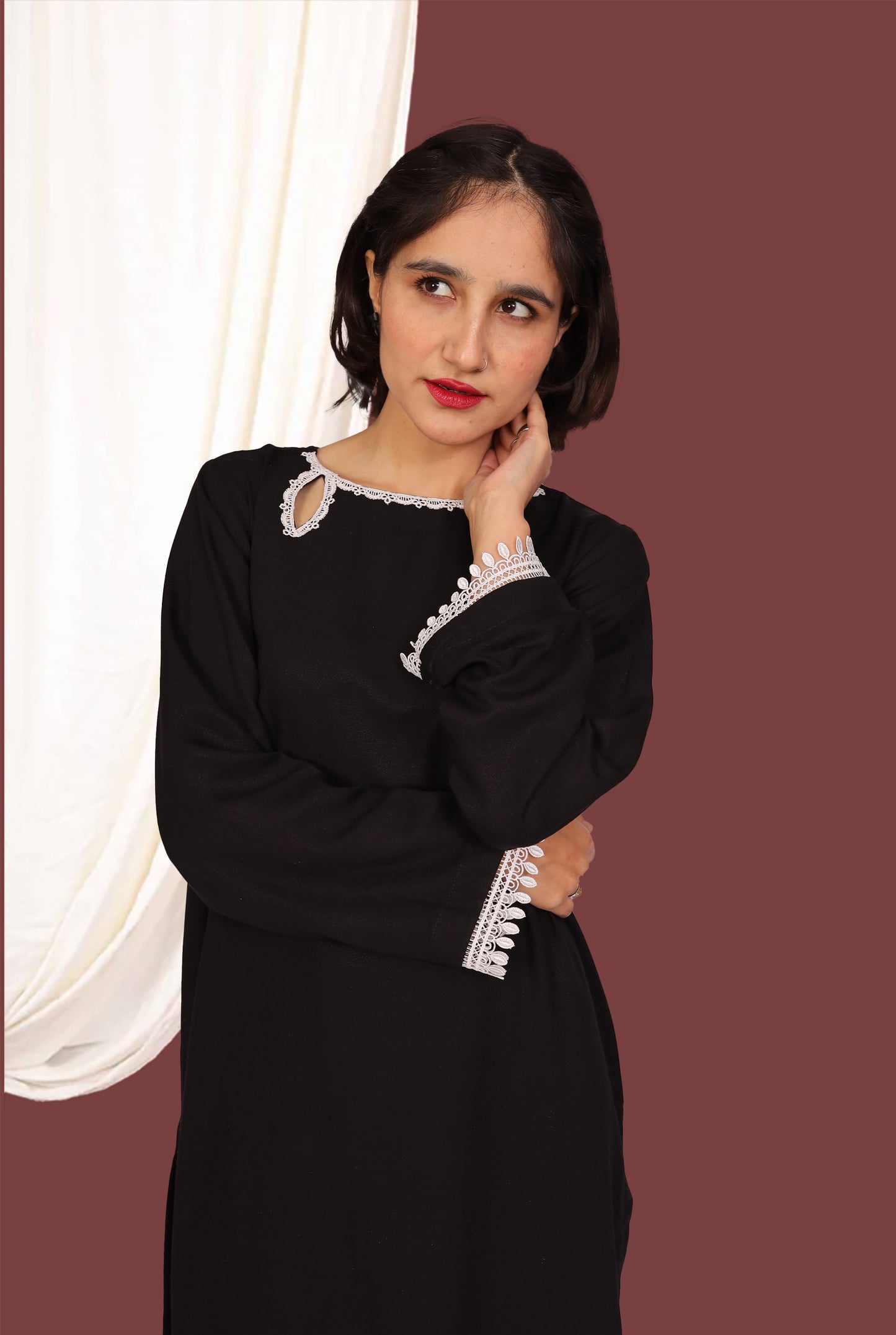 Black Elegant Karandi (2- Piece Ready to Wear)