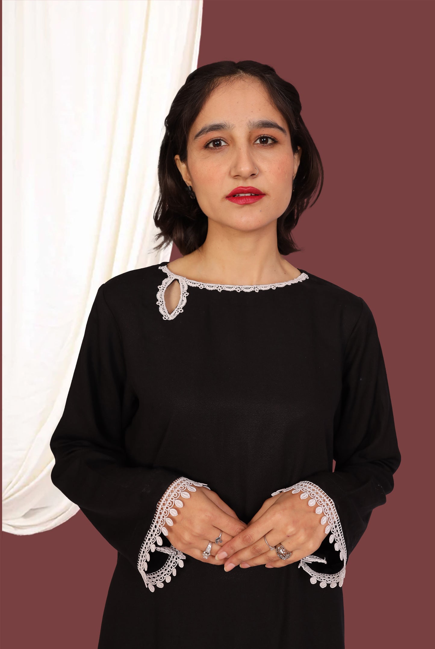 Black Elegant Karandi (2- Piece Ready to Wear)
