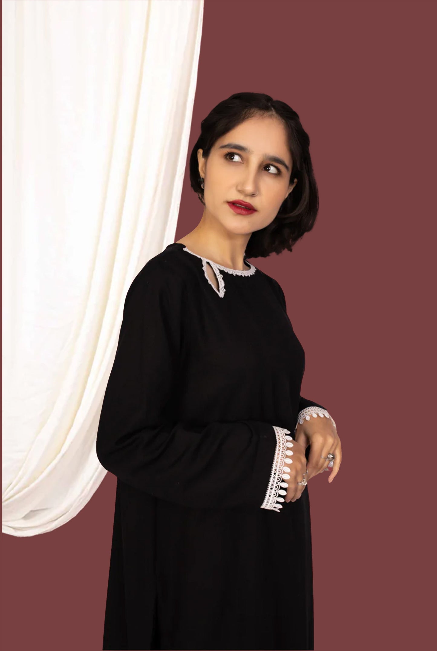 Black Elegant Karandi (2- Piece Ready to Wear)