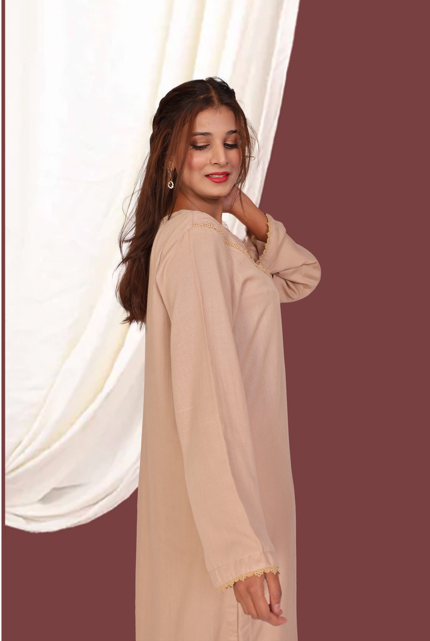 Beige Karandi (2- Piece Ready to Wear)
