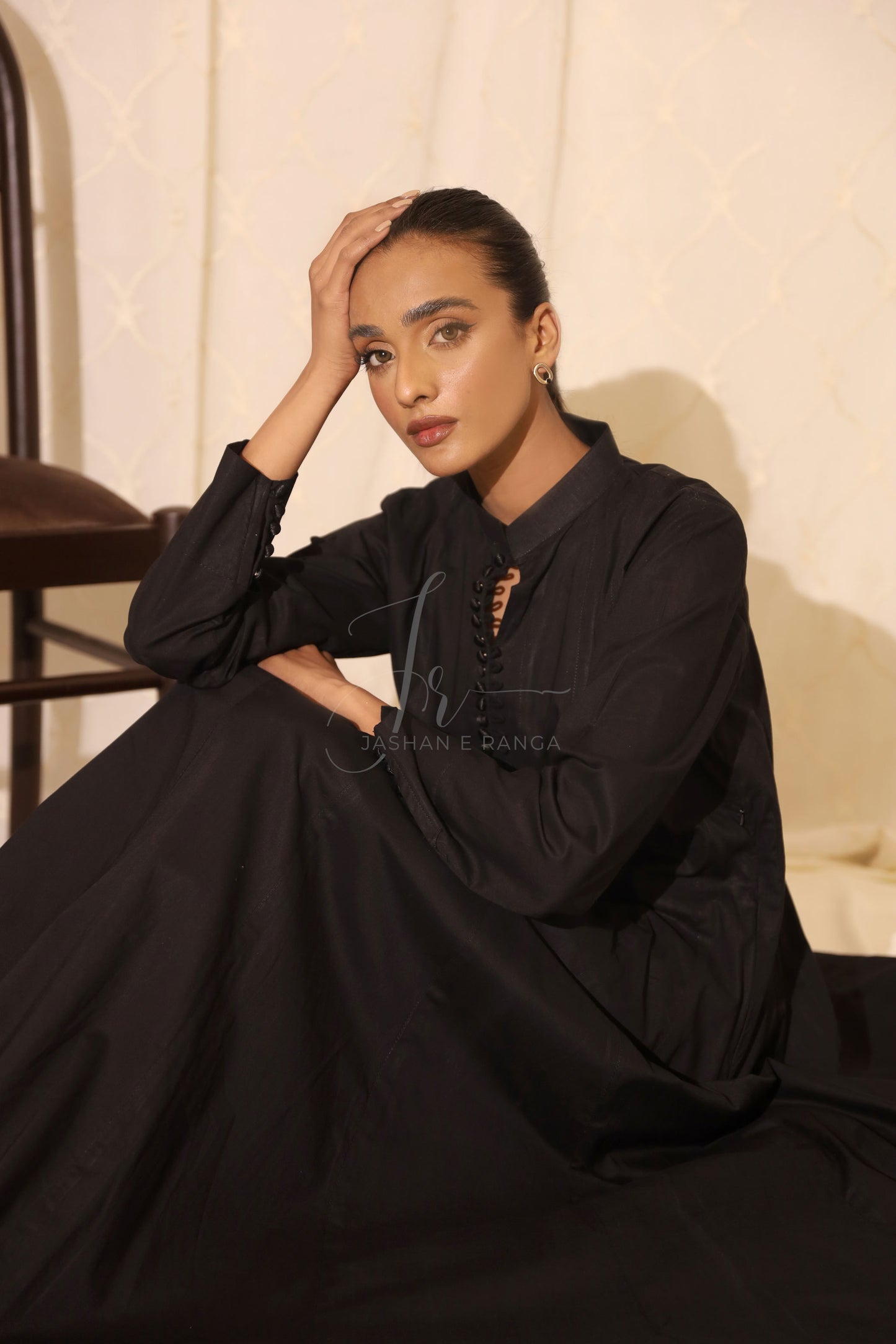 Black Karandi Flared Frock