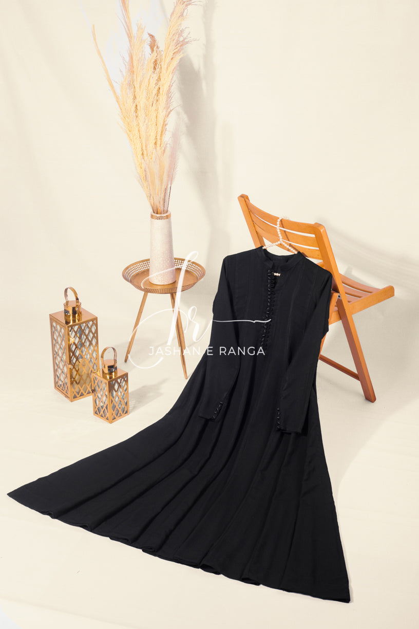 Black Karandi Flared Frock