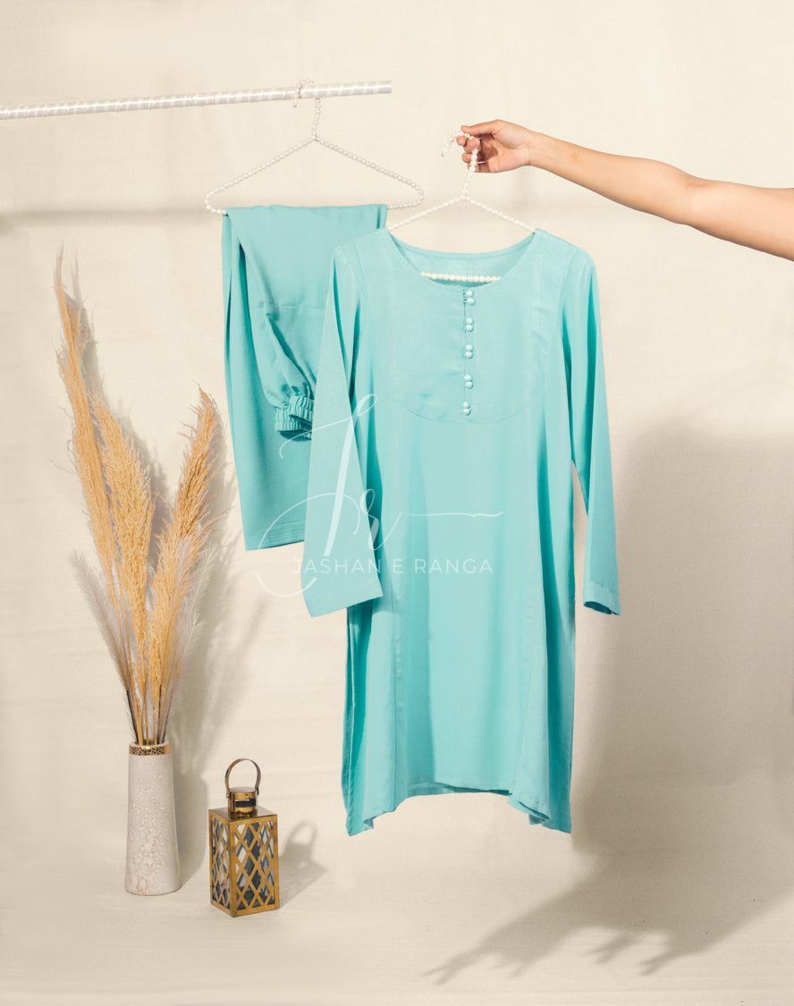 Ferozi Karandi Suit (2 Pc Ready to Wear)