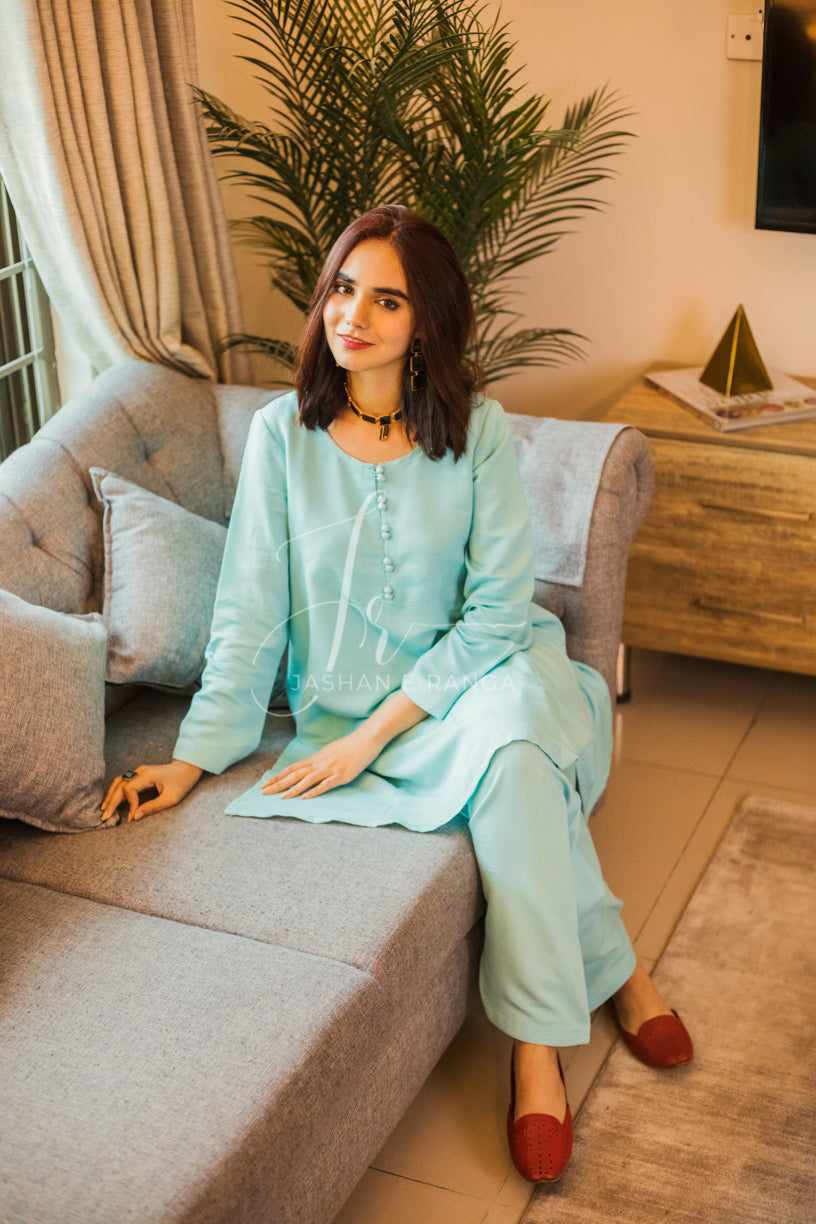 Ferozi Karandi Suit (2 Pc Ready to Wear)