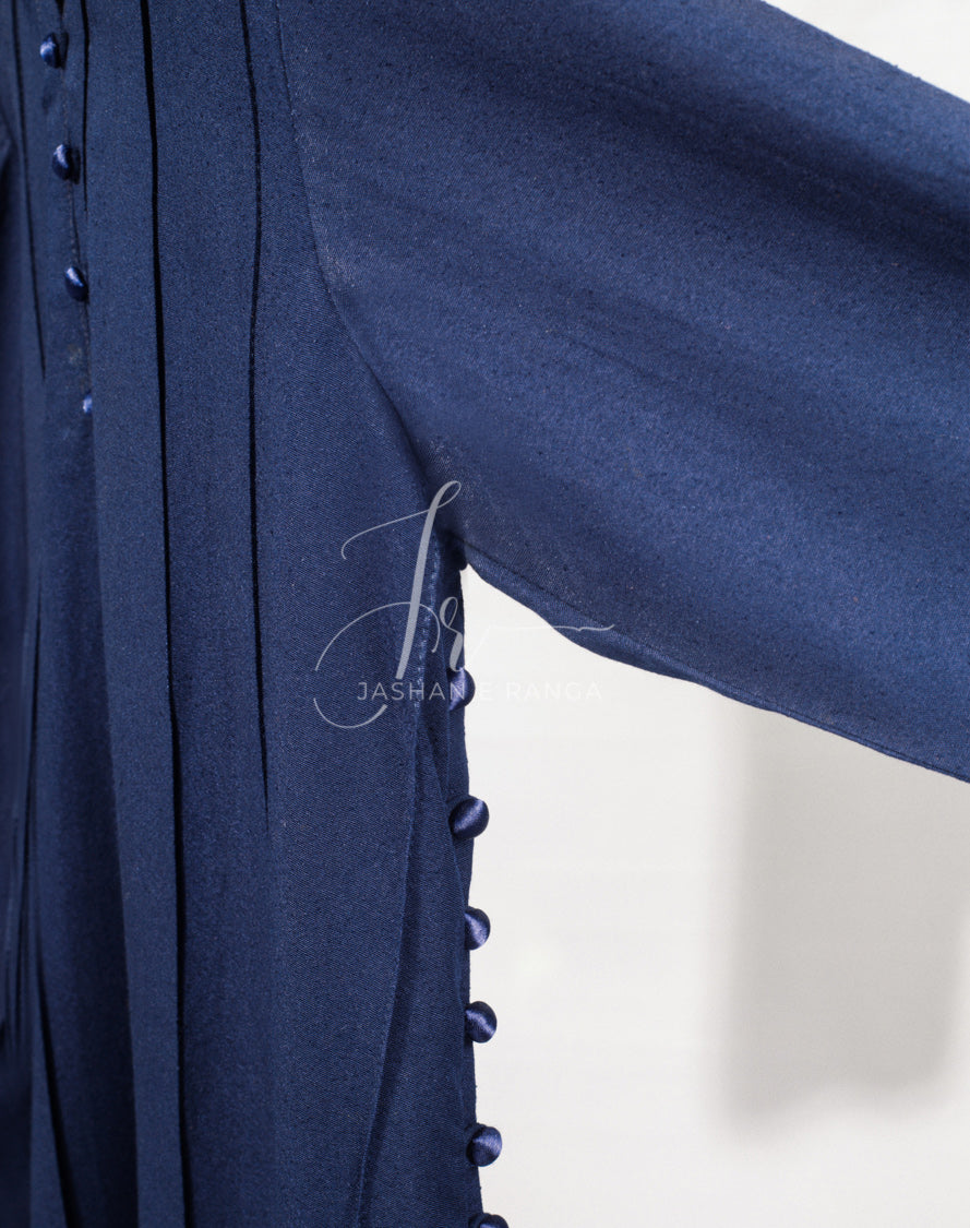 Navy Blue Pleats ME (2 Pc Ready to Wear)