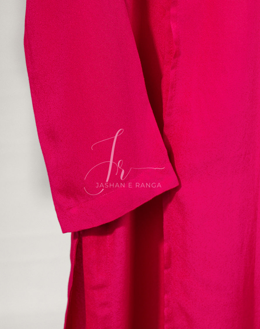 Shocking Pink Karandi Suit (2 Pc Ready to Wear)