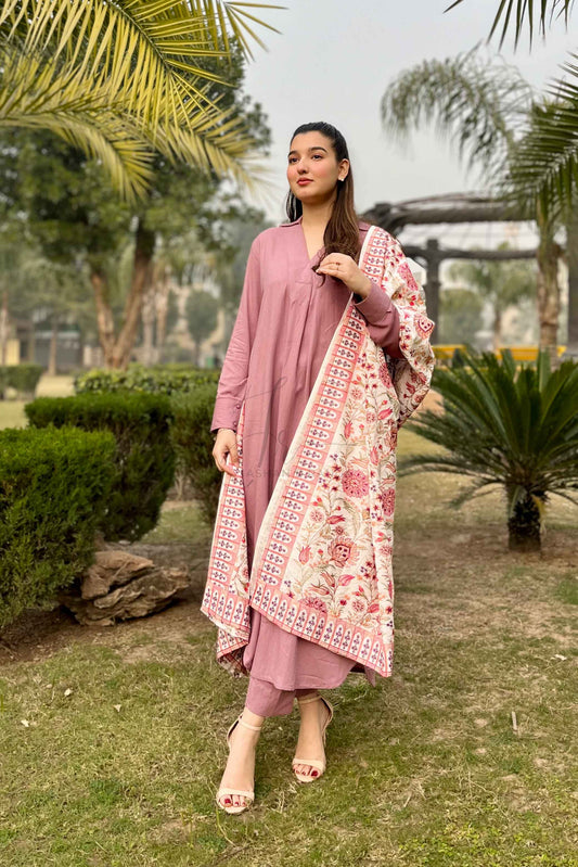 Premium Quality Full Embroidered Karandi Shawl