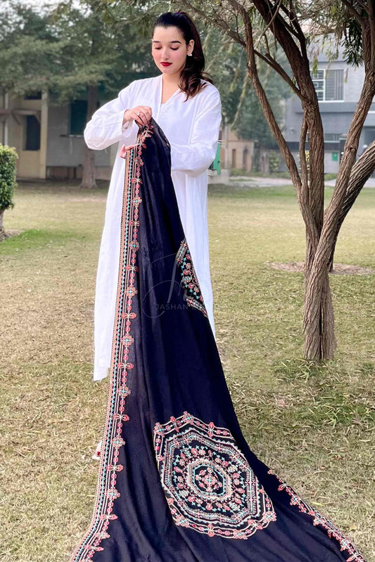 Embroidered Karandi Shawl for Winter Glam