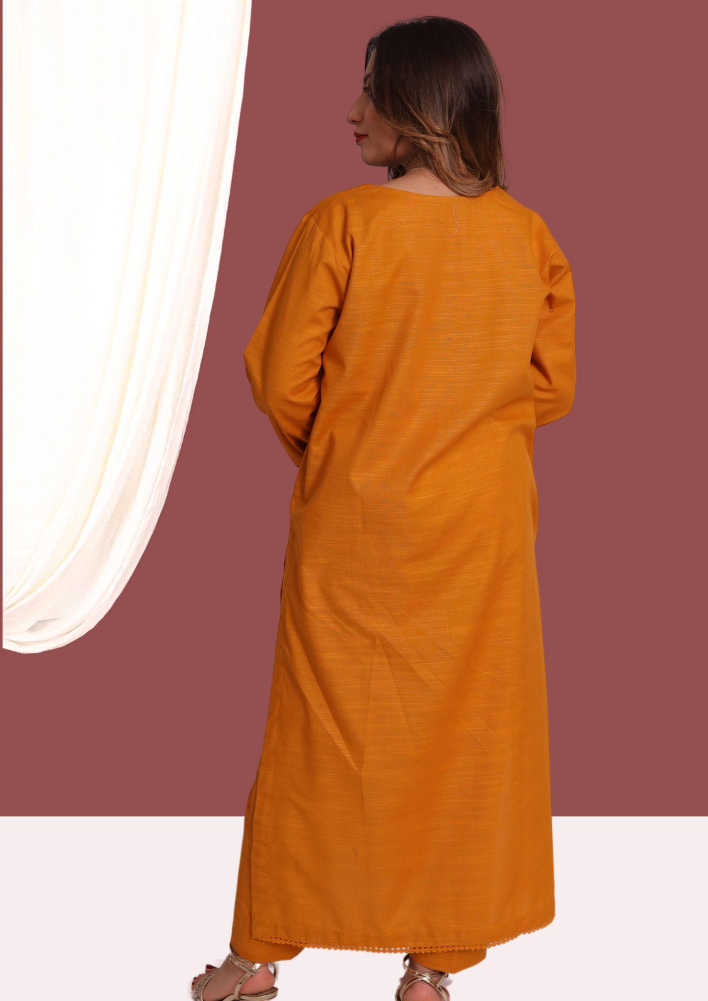 Mustard Khadar (2- Piece Ready to Wear)