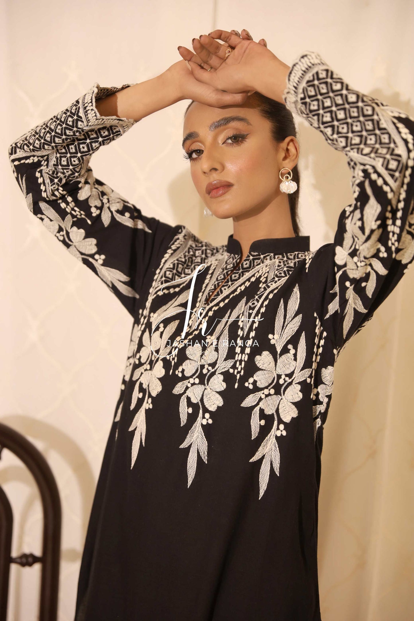Black Bunch  ( 2 piece ready to wear )