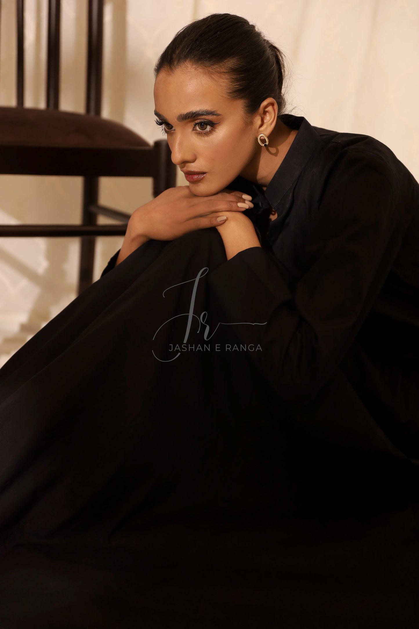 Black Karandi Flared Frock