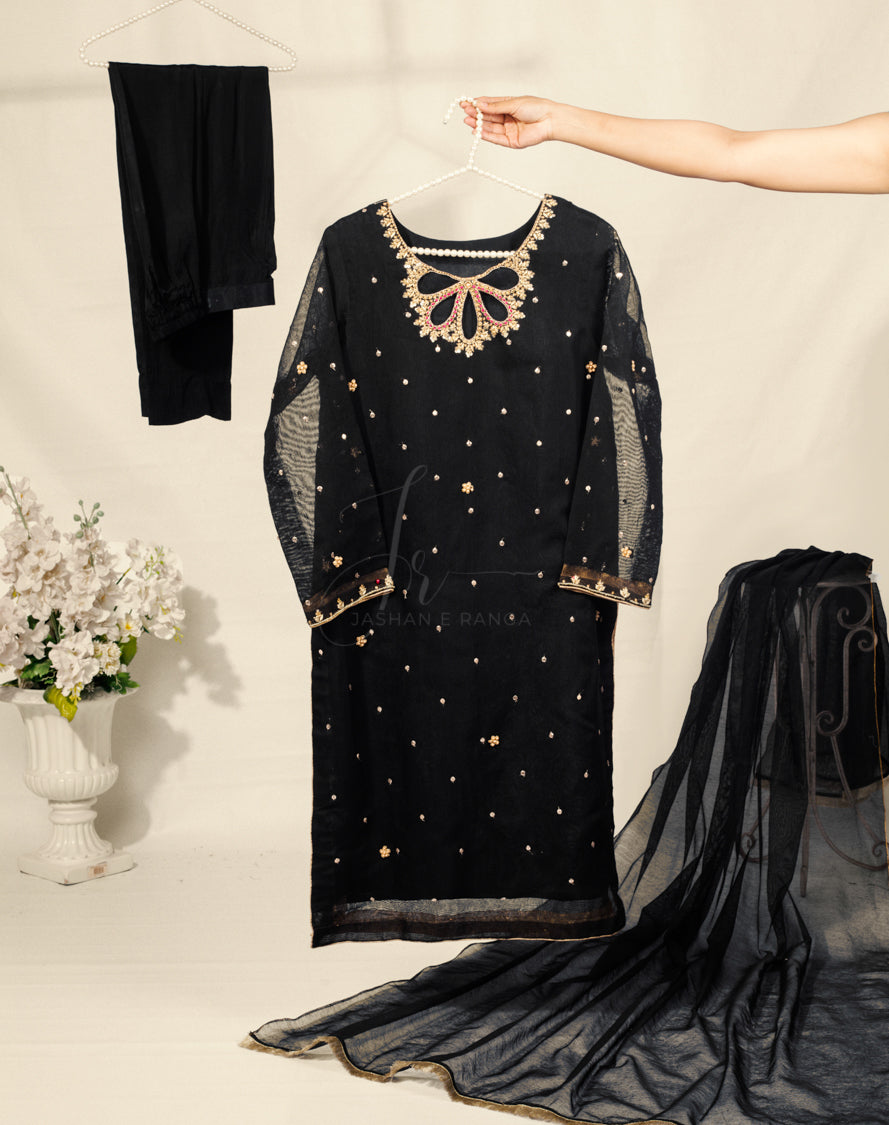 Black Pearl Cut Out Semi Formal