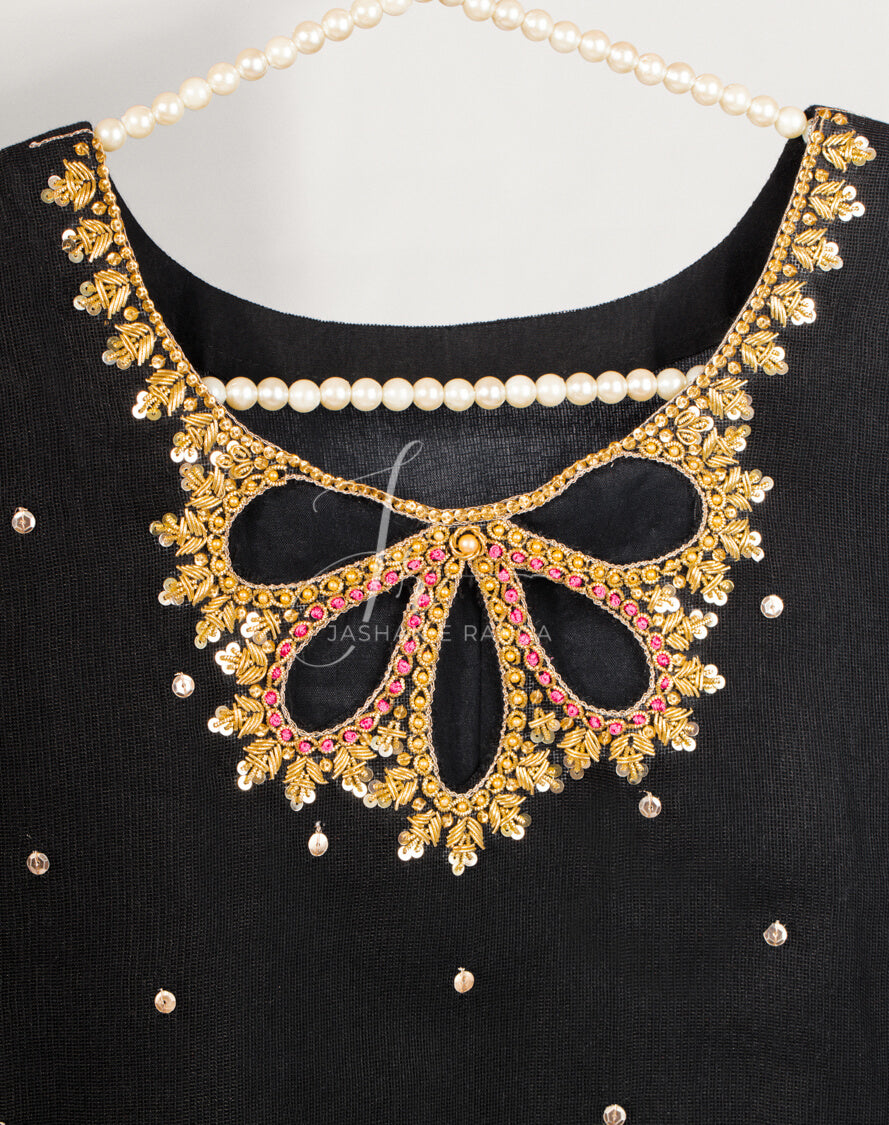 Black Pearl Cut Out Semi Formal