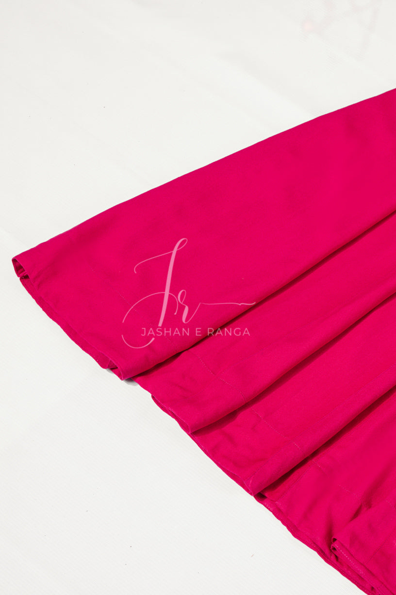 Exotic Pink Karandi Flared Frock