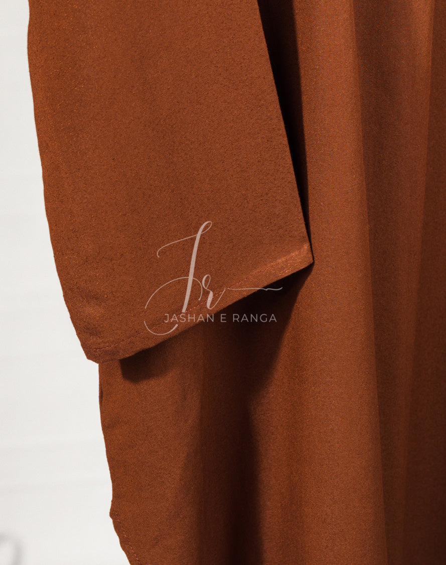 Brown Pocket Darts (2 Pc Ready to Wear)